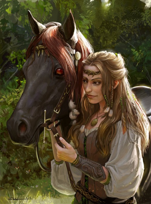 743x1000_15994_Companionship_2d_fantasy_female_girl_blacksmith_horse_sunlight_picture_image_digital_art.jpg